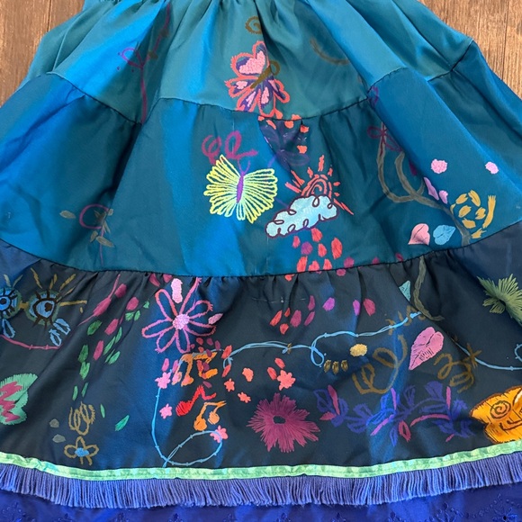 Enchanting Blue Floral Kids Costume Dress - Picture 14 of 16